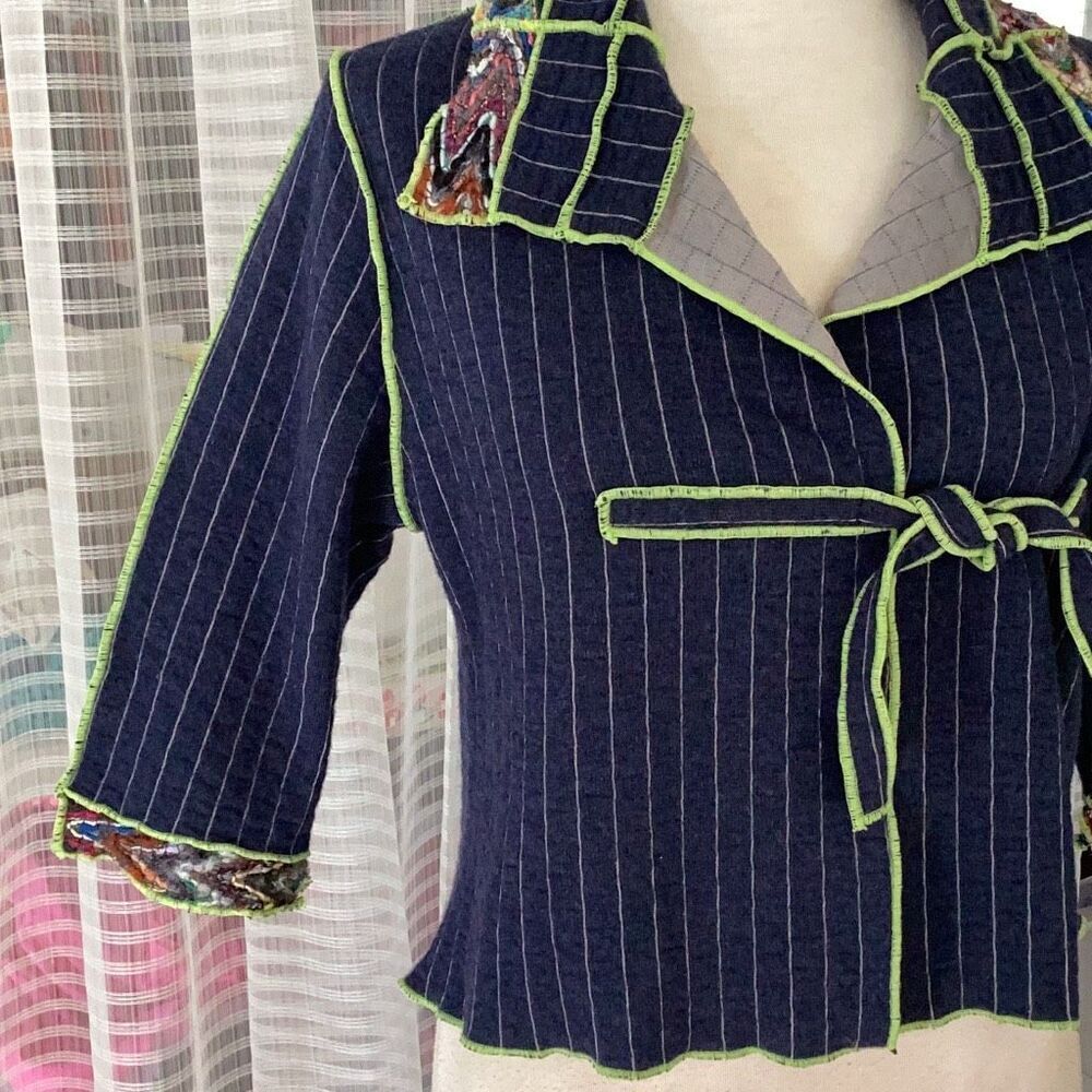 Anya SF Artisan Cardigan Jacket Women’s S/M Boho Funky Vintage - Picture 6 of 8
